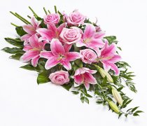 Pink Rose & Pink Lily Spray Code: Code: F13650PS