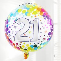 21st birthday balloon Code: JGFB2821HB | Local delivery or collect from our shop only