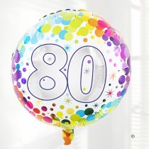 80th Birthday Balloon Code: JGF02890HB | Local delivery or collect from our shop only