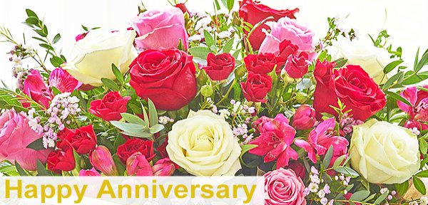Happy Anniversary Flower Delivery Taunton | Sameday Flower Delivery