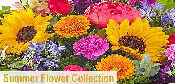 Summer Themed Flowers - same day delivery Taunton flower delivery